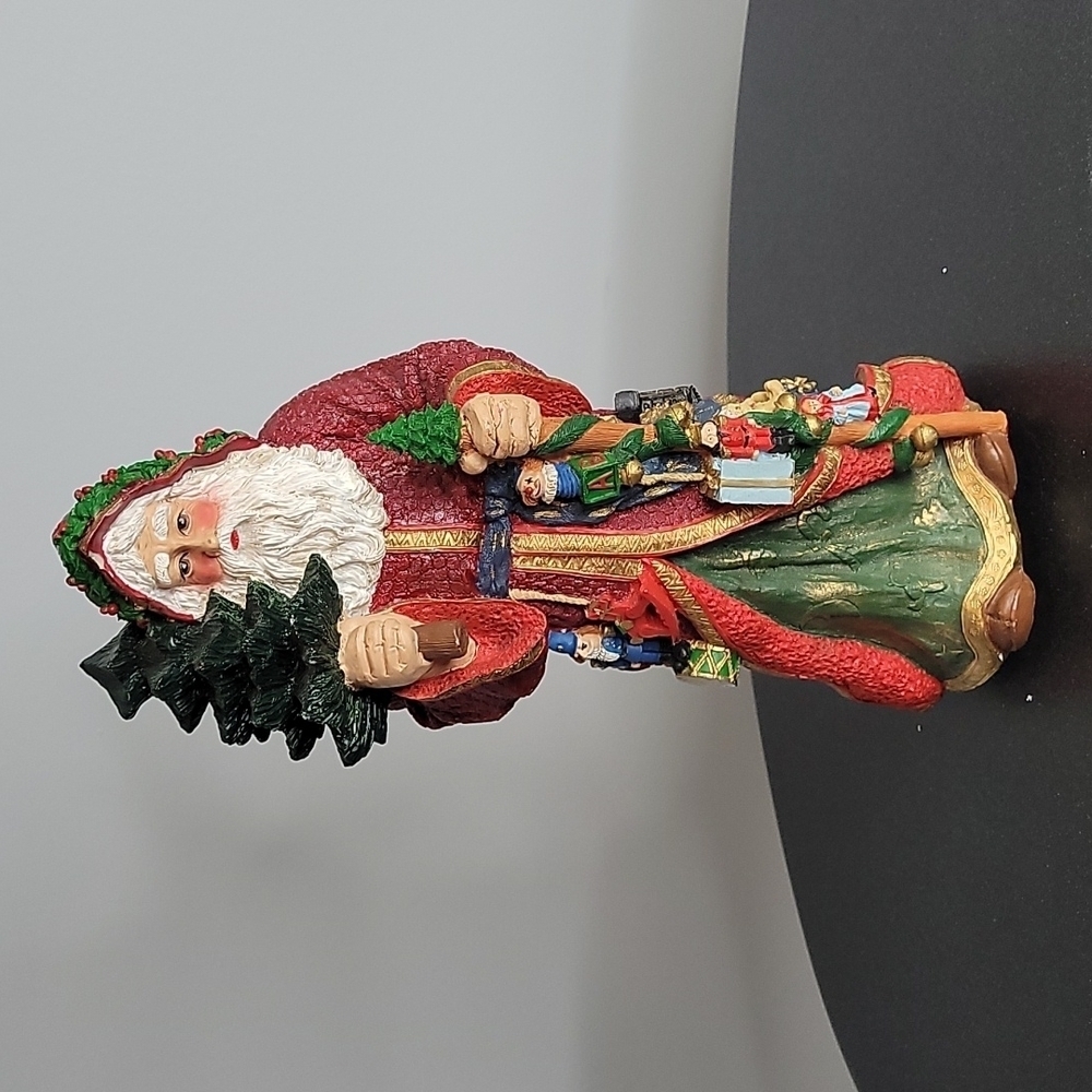 Musical Wind UP Santa Statue Figurine Home Decor Christmas